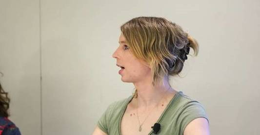 Description: Chelsea Manning at UCLA, March 6, 2018.